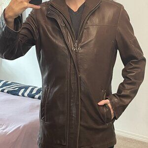Danier Genuine Leather (Brown) Jacket (with detachable vest lining) *Vintage*